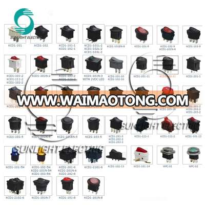 Sub-miniature type KCD1 series t85 1e4 boat rocker switches