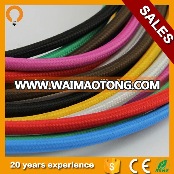 Colorful power cables electric fabric cable wire